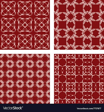 Maroon seamless pattern background set vector image