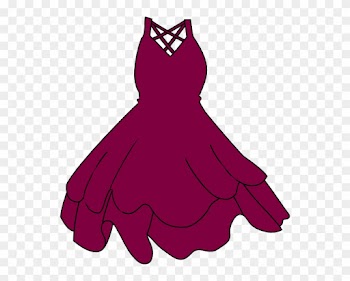 Maroon Wedding Dress Clip Art At Clker - Black Dress Clip Art