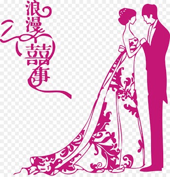 Marriage Cartoon Bride - Cartoon bride and groom get married romantic wedding 