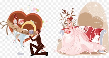 Marriage proposal Cartoon Significant other Bridegroom Kneeling - creative cartoon wedding 