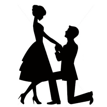 Marriage proposal Engagement Wedding cake topper Silhouette Romance - groom 