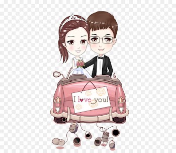 Marriage Wedding Bride Clip art - Cartoon couple 