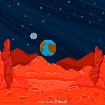 Mars landscape background
