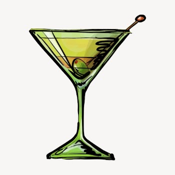 Martini cocktail clipart, alcoholic beverage | Free Photo - rawpixel