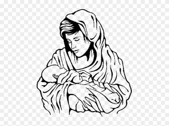 Mary And Baby Jesus Coloring Pages - Mary And Baby Jesus Coloring Pages