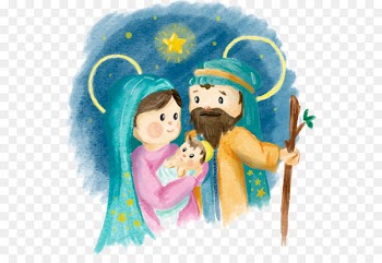 Mary Christmas Nativity of Jesus Nativity scene Manger - Hand-painted watercolor nativity 