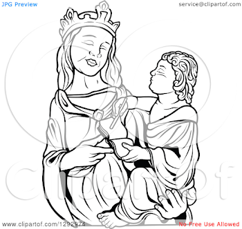 Mary holding baby jesus graphic transparent - RR collections