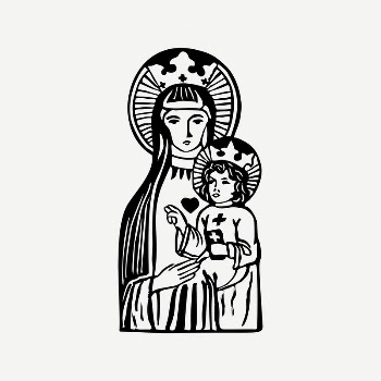 Mary & Jesus collage element, | Free PSD Illustration - rawpixel