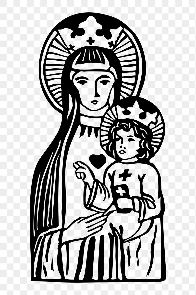 Mary & Jesus png sticker | Free PNG - rawpixel