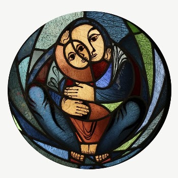 Mary & Jesus stained glass | Free PSD - rawpixel