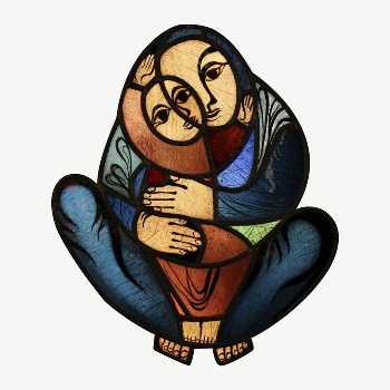 Mary & Jesus stained glass | Free PSD - rawpixel