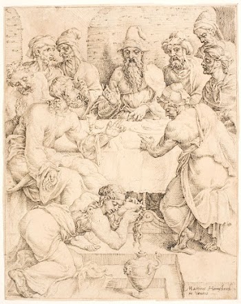 Mary Magdalene anoints Christ's feet | Free Photo - rawpixel
