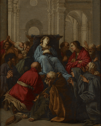Mary wearing blue gown with tan | Free Photo - rawpixel