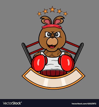 mascot bear boxing logo