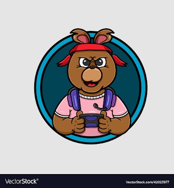 mascot bear gaming logo