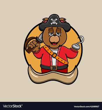 mascot bear pirate logo cartoon
