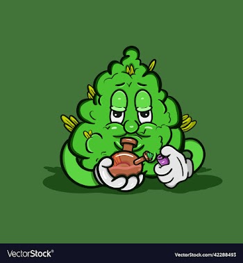 mascot cartoon character of weed bud