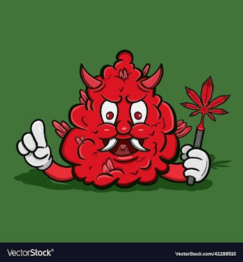 mascot cartoon character of weed bud