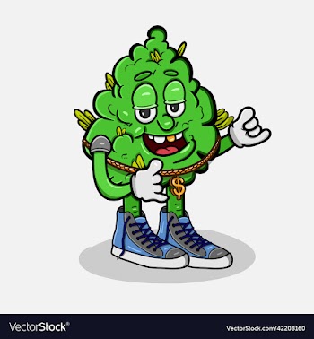 mascot of marijuana cartoon with dancing and cool
