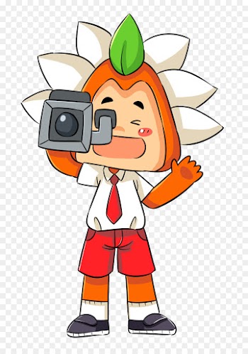 Mascot, Orange, Cartoon, Pleased PNG