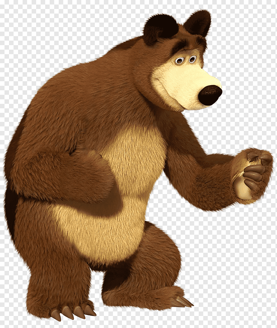 Masha and the Bear Kids Games Masha and the Bear Kids Games, Masha and the Bear Bear, brown bear CG illustration, television, mammal, carnivoran png