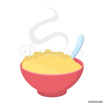 Mashed potato in the bowl