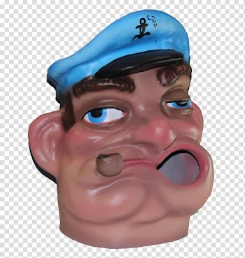 Mask Child Gigantes y cabezudos Sailor Popeye, mask transparent background PNG clipart