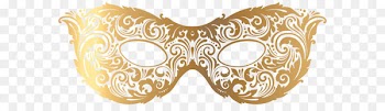 Mask Clip art - Gold Carnival Mask PNG Clip Art Image 