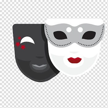 Mask Icon, cute black and white mask transparent background PNG clipart