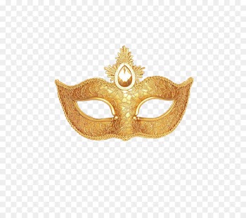 Mask Masquerade ball Gold Mardi Gras Costume - Golden goggles 