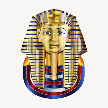 Mask of Tutankhamun sticker, Egyptian | Free Vector - rawpixel