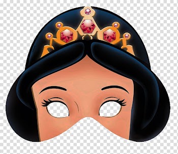 Mask Snow White Carnival Paper Character, Supermoto transparent background PNG clipart