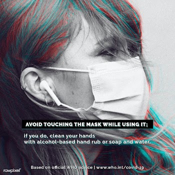 Mask wearing tips during the COVID-19 pandemic by WHO vector social ad | Free  vector - 2319928