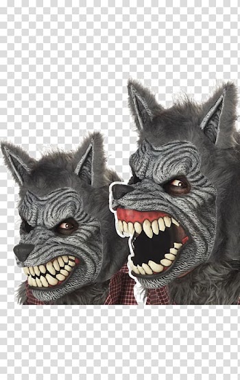 Mask Werewolf Halloween costume Jack Goodman, mask transparent background PNG clipart