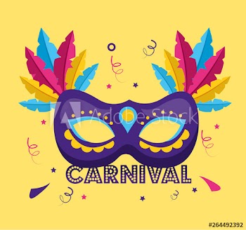mask with feather carnival