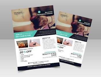 Massage and Health – Download Free PSD Flyer Template