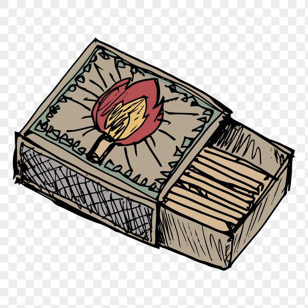 Match box png sticker, vintage | Free PNG - rawpixel