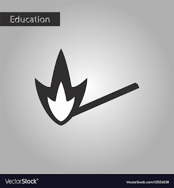 Match fire black and white style icon vector image