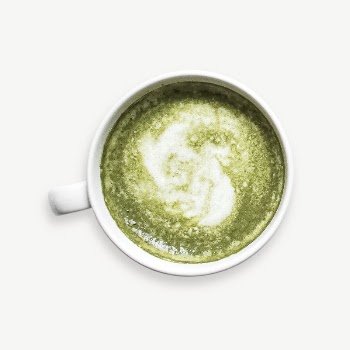 Matcha green tea latte collage | Free PSD - rawpixel