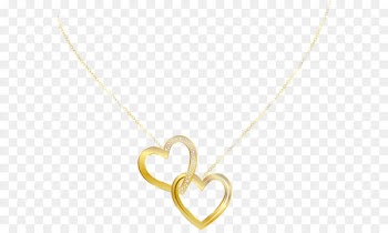 Material Body piercing jewellery Yellow - Gold Heart Necklace PNG Clip Art Image 