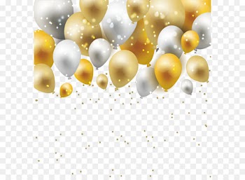 Material Yellow Pattern - Dream gold and silver balloon borders 