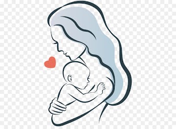 Maternal bond Infant Logo Illustration - Maternal and child vector illustration 