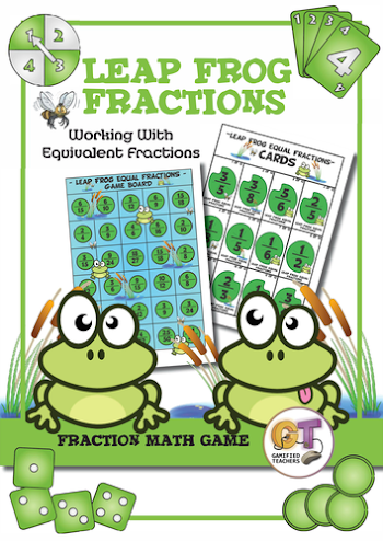 Math Game - Leap Frog Equal Fractions by 2NomadicTeachers - Teaching ...