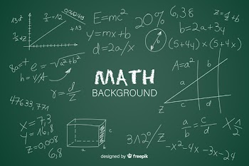 Maths realistic chalkboard background Free Vector