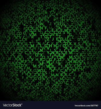 Matrix background with the green symbols motion vector image