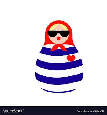 matryoshka doll icon in flat style