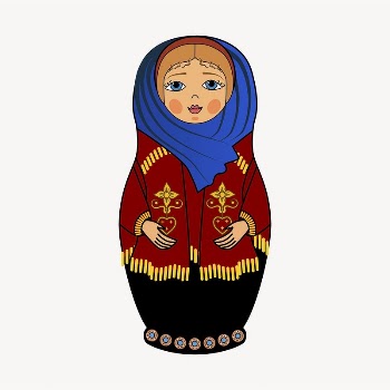 Matryoshka doll sticker, object illustration | Free PSD - rawpixel