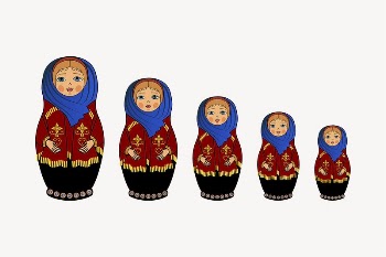 Matryoshka dolls clipart, object illustration | Free Vector - rawpixel