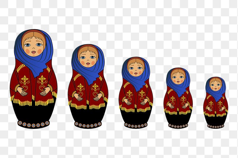 Matryoshka dolls png sticker, object | Free PNG - rawpixel