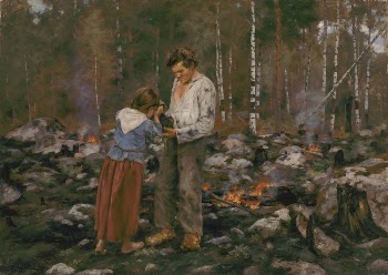 Matti burning the brushwood, 1893 | Free Photo - rawpixel